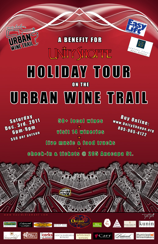david-j-diamant-urban wine trail poster and show