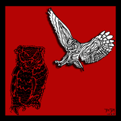 Owls #3 (red)