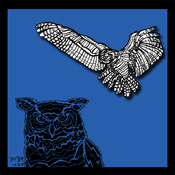Owls #8 (blue)